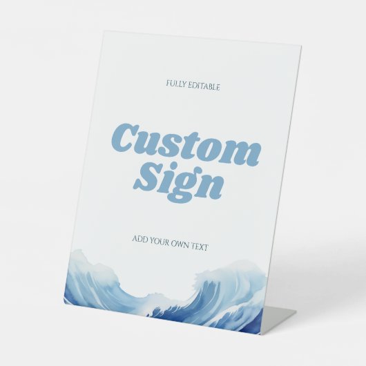 Baby aan boord van Baby shower Sign Reclamebord Met Voetstuk (Voorkant)