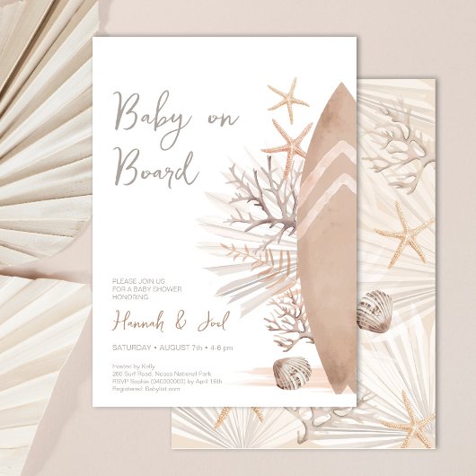 Baby aan boord van Baby shower Uitnodiging