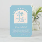 Baby aan boord van Baby shower Uitnodiging (Staand voorkant)