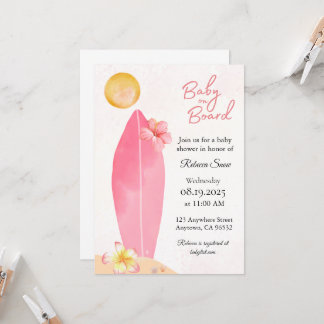 Baby aan boord van Baby shower Uitnodiging