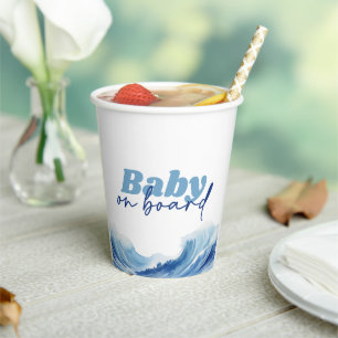 Baby Aan boord van Baby showers bekers, Surven Bab Papieren Bekers