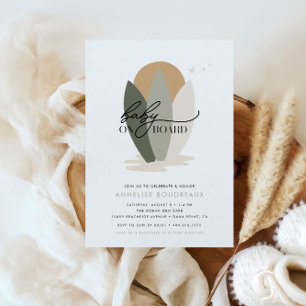 Baby Aan boord van Boho Beach Surf Neutraal Baby s Kaart