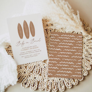 Baby aan boord van Boho Genderneutraal Baby shower Kaart