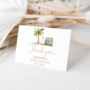 Baby aan boord van het Baby shower Bedankkaart