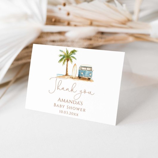 Baby aan boord van het Baby shower Bedankkaart