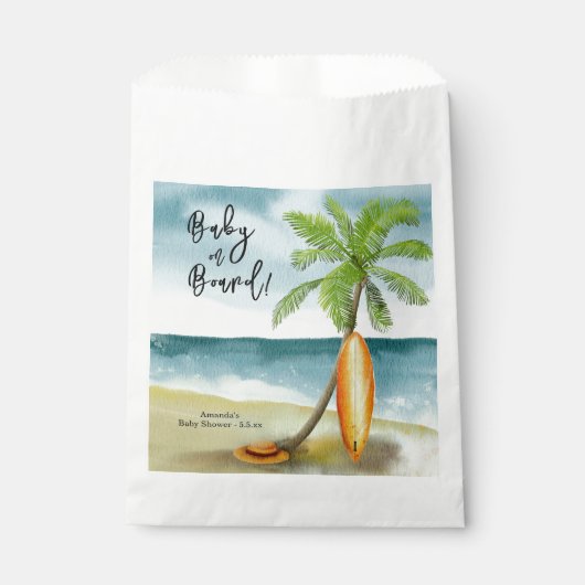 Baby aan boord van het Baby shower Bedankzakje (Voorkant)