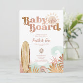 Baby aan boord van het Baby shower Kaart (Staand voorkant)