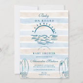 Baby aan boord van het Baby shower Kaart (Voorkant)