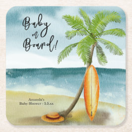 Baby aan boord van het Baby shower Kartonnen Onderzetters