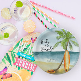 Baby aan boord van het Baby shower Papieren Bordje