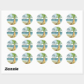 Baby aan boord van het Baby shower Ronde Sticker (Vel)