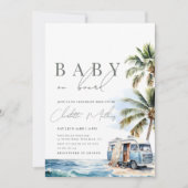 Baby aan boord van het Baby shower, Surf Beach Kaart (Voorkant)