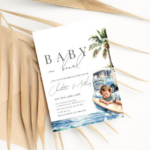 Baby aan boord van het Baby shower, Surf Beach Kaart