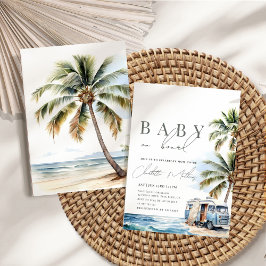 Baby aan boord van het Baby shower, Surf Beach Kaart