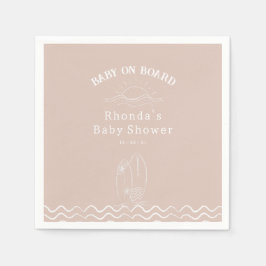 Baby Aan boord van het Baby shower Surfen Servet