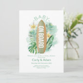 Baby aan boord van het Baby shower van de Tropisch Kaart (Staand voorkant)