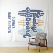 Baby aan boord van het Baby shower van het surfbor Wandkleed (In Situ (horizontaal))