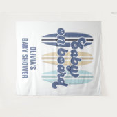 Baby aan boord van het Baby shower van het surfbor Wandkleed (Voorkant (horizontaal))
