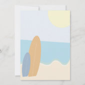 Baby aan boord van het Baby shower voor surfstrand Kaart (Achterkant)