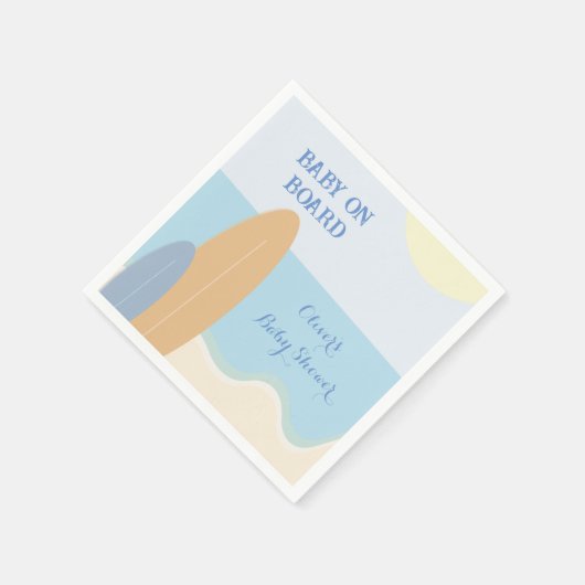 Baby aan boord van het Baby shower voor surfstrand Servet (Hoek)