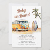Baby aan boord van het Beach Surf Baby shower Kaart (Voorkant)