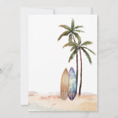 Baby aan boord van het Beach Surf Baby shower Kaart (Achterkant)