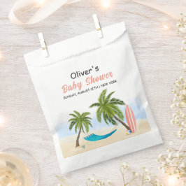 Baby aan boord van het Beach Surfing Baby shower Bedankzakje