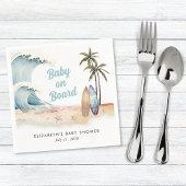 Baby aan boord van het Beach Surfing Baby shower Servet