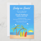 Baby aan boord van het Blue Tropical Beach Baby sh Kaart (Voorkant)