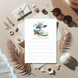 Baby aan boord van het Kustschip Baby shower Advieskaart