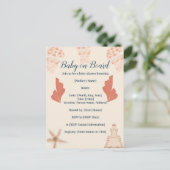 Baby aan boord van het Kustschip Baby shower Briefkaart (Staand voorkant)