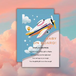 Baby aan boord van het Modern Aviation Airplane Ba Informatiekaartje