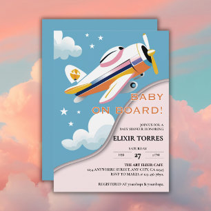 Baby aan boord van het Modern Aviation Airplane Ba Kaart