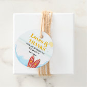 Baby aan boord van het strand baby shower dank u bedankjes labels (In situ)