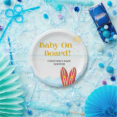 Baby aan boord van het strand baby shower dank u papieren bordje (Feest)