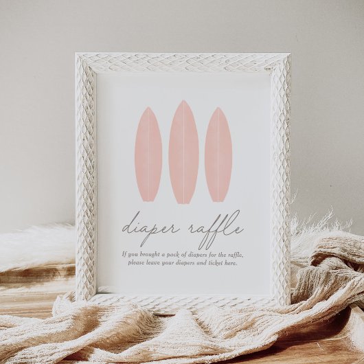 Baby aan boord van het Surfboard Baby shower Poster