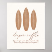 Baby aan boord van het Surfboard Baby shower Poster (Voorkant)