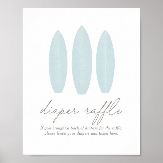 Baby aan boord van het Surfboard Baby shower Poster (Voorkant)