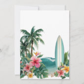 Baby aan boord van het Surven Beach Baby shower Kaart (Achterkant)