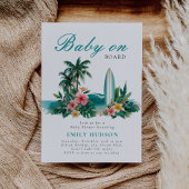 Baby aan boord van het Surven Beach Baby shower Kaart