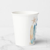 Baby aan boord van het Surven Beach Baby shower Papieren Bekers (Rechts)