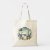 Baby aan boord van het Surven-thema Beach Baby sho Tote Bag (Achterkant)
