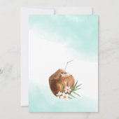 Baby aan boord van het tropisch surfstrand baby sh kaart (Achterkant)