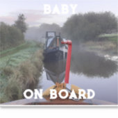 Baby Aan boord van narrowboat thema sticker (Voorkant)