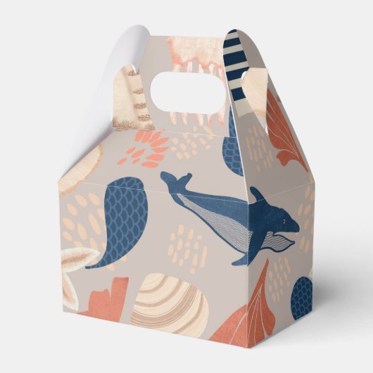 Baby aan boord van nautisch Baby shower Bedankdoosjes (Achterkant)