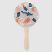 Baby aan boord van nautisch Baby shower Handwaaier (Achterkant)