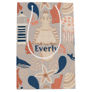 Baby aan boord van nautisch Baby shower Medium Cadeauzakje