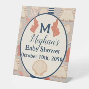 Baby aan boord van nautisch Baby shower Reclamebord Met Voetstuk