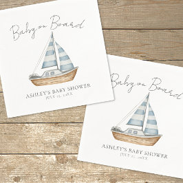 Baby aan boord van nautisch Baby shower Servet