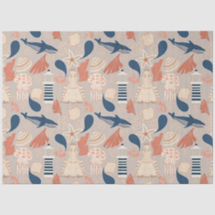 Baby aan boord van nautisch Baby shower Tissuepapier